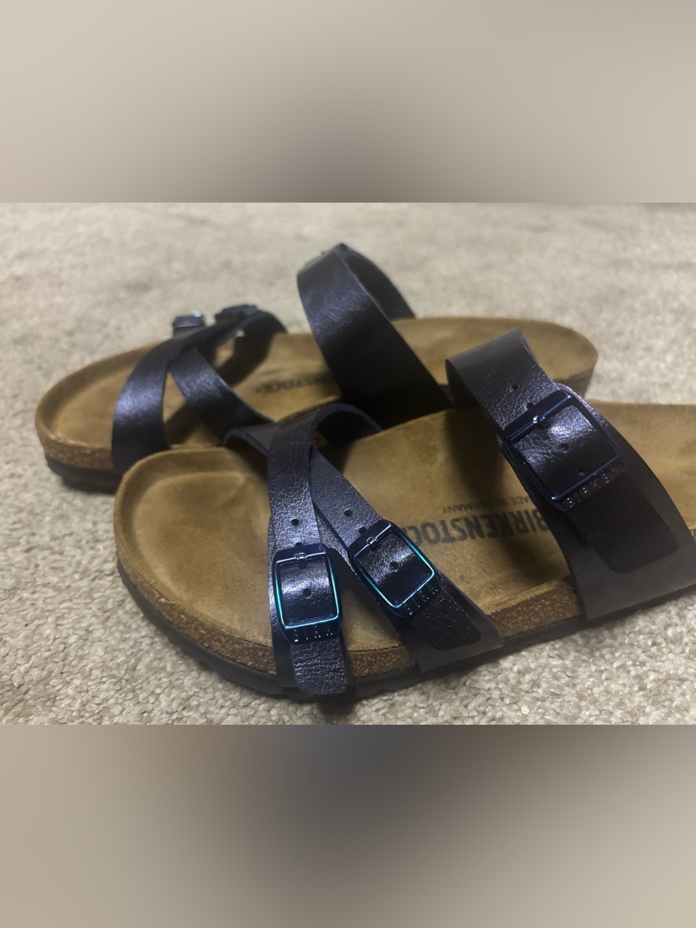 Birkenstock Women’s Shiny dark purple Franca Graceful Sandal - Picture 3 of 10